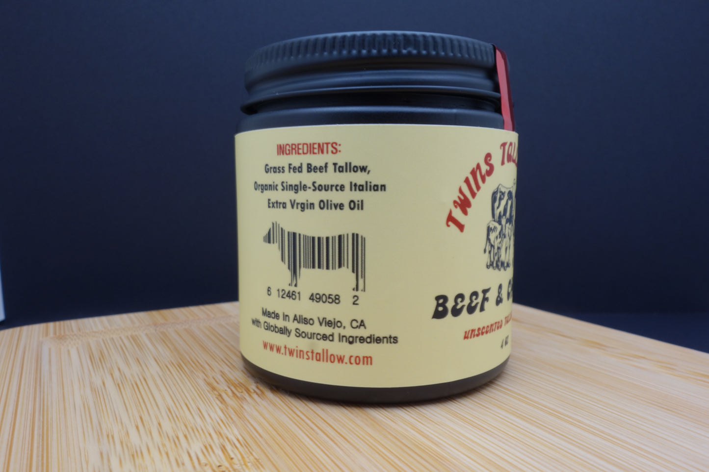 Beef & Cheeks Unscented Tallow Balm 4oz